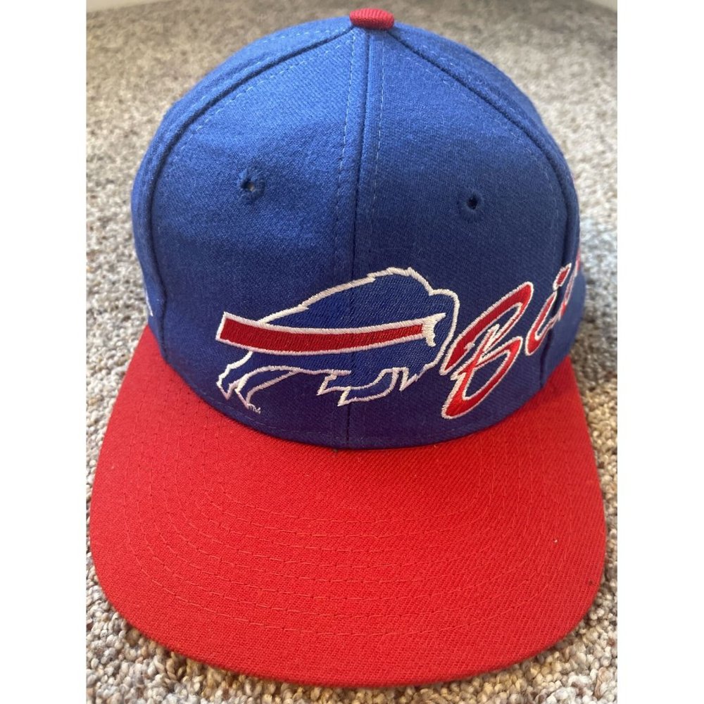 Vintage 90s Mens Buffalo Bills Apex One NFL Football Snapback Hat Cap